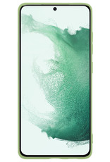 BASEY. Samsung Galaxy S22 Ultra Hoesje Siliconen Met 2x Screenprotector - Samsung Galaxy S22 Ultra Case Met 2x Screenprotector - Groen