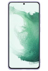 BASEY. Samsung Galaxy S22 Ultra Hoesje Siliconen Met 2x Screenprotector - Samsung Galaxy S22 Ultra Case Met 2x Screenprotector - Lila