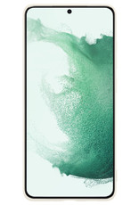 BASEY. Hoes Geschikt voor Samsung S22 Ultra Hoesje Siliconen Back Cover Case Met 2x Screenprotector - Hoesje Geschikt voor Samsung Galaxy S22 Ultra Hoes Cover Hoesje - Wit