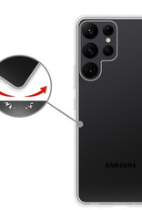 Samsung Galaxy S22 Ultra Hoesje Met Screenprotector - Samsung Galaxy S22 Ultra Case Transparant Siliconen - Samsung Galaxy S22 Ultra Hoes Met Screenprotector