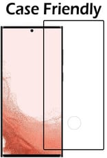 Nomfy Hoesje Geschikt voor Samsung S22 Ultra Hoesje Siliconen Cover Case Met Screenprotector - Hoes Geschikt voor Samsung Galaxy S22 Ultra Hoes Back Case - Transparant