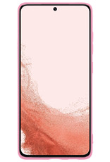 Nomfy Hoesje Geschikt voor Samsung S22 Ultra Hoesje Siliconen Cover Case Met 2x Screenprotector - Hoes Geschikt voor Samsung Galaxy S22 Ultra Hoes Back Case - Lichtroze