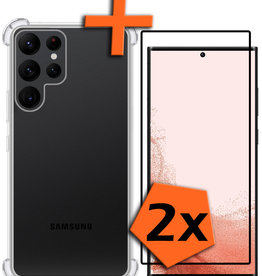 Nomfy Nomfy Samsung Galaxy S22 Ultra Hoesje Shockproof Met 2x Screenprotector