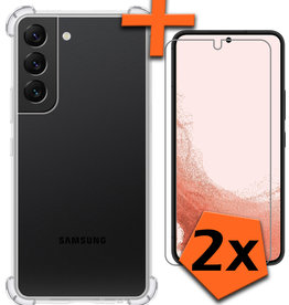 Nomfy Nomfy Samsung Galaxy S22 Hoesje Shockproof Met 2x Screenprotector