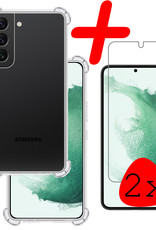 BASEY. Samsung Galaxy S22 Plus Hoesje Shockproof Met 2x Screenprotector