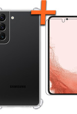 Nomfy Hoesje Geschikt voor Samsung S22 Plus Hoesje Shock Proof Cover Case Shockproof Met Screenprotector - Hoes Geschikt voor Samsung Galaxy S22 Plus Hoes Siliconen Back Case - Transparant