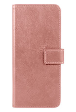 BASEY. Hoes Geschikt voor Samsung S22 Hoesje Bookcase Hoes Flip Case Book Cover Met Screenprotector - Hoesje Geschikt voor Samsung Galaxy S22 Hoes Book Case Hoesje - Rosé goud