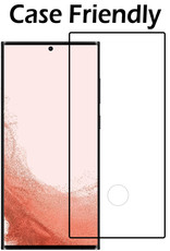 Hoesje Geschikt voor Samsung S22 Hoes Bookcase Flipcase Book Cover Met 2x Screenprotector - Hoes Geschikt voor Samsung Galaxy S22 Hoesje Book Case - Bruin