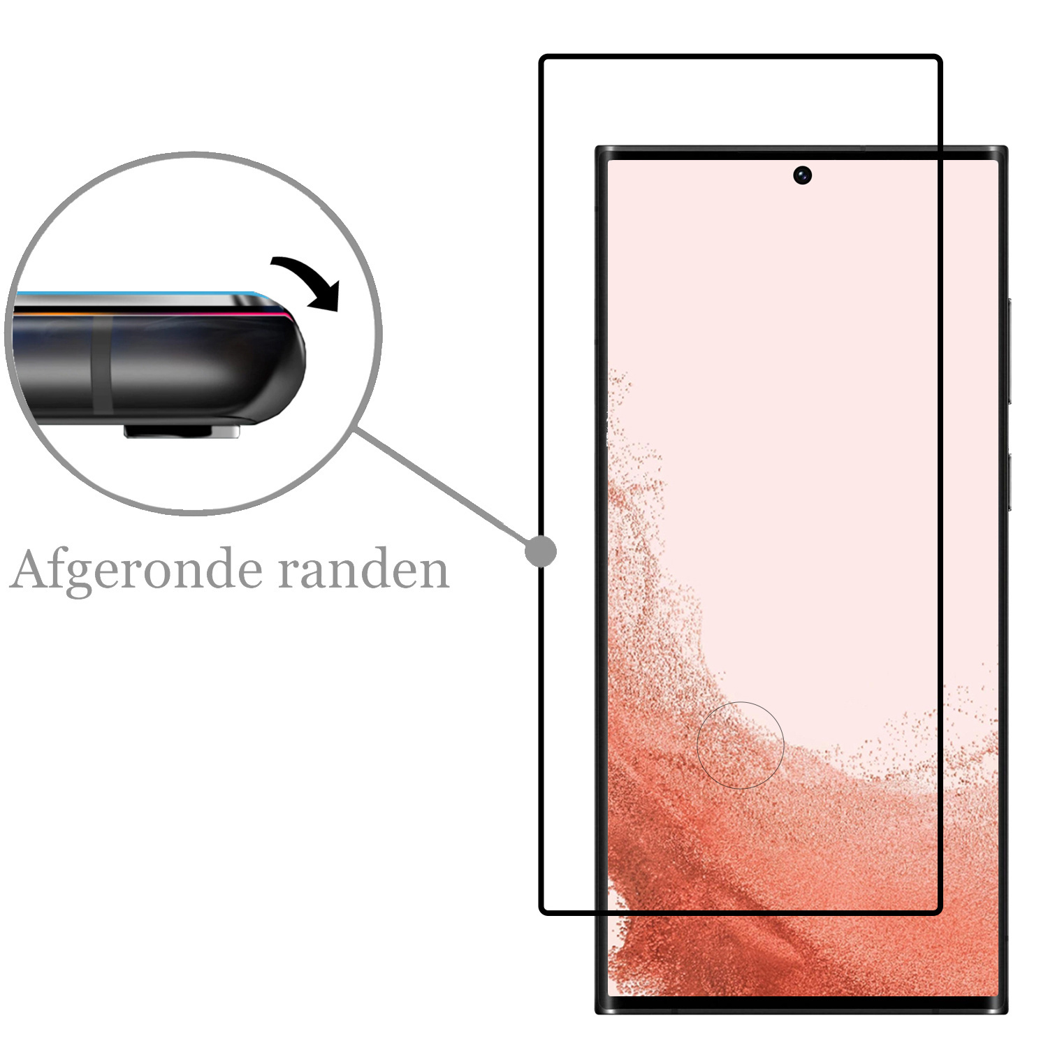 Nomfy Hoesje Geschikt voor Samsung S22 Hoes Bookcase Flipcase Book Cover Met 2x Screenprotector - Hoes Geschikt voor Samsung Galaxy S22 Hoesje Book Case - Rosé goud