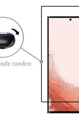 Nomfy Hoesje Geschikt voor Samsung S22 Hoes Bookcase Flipcase Book Cover Met 2x Screenprotector - Hoes Geschikt voor Samsung Galaxy S22 Hoesje Book Case - Zwart