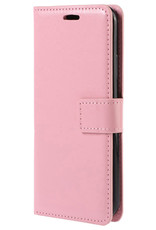 BASEY. Hoes Geschikt voor Samsung S22 Plus Hoesje Bookcase Hoes Flip Case Book Cover Met Screenprotector - Hoesje Geschikt voor Samsung Galaxy S22 Plus Hoes Book Case Hoesje - Lichtroze