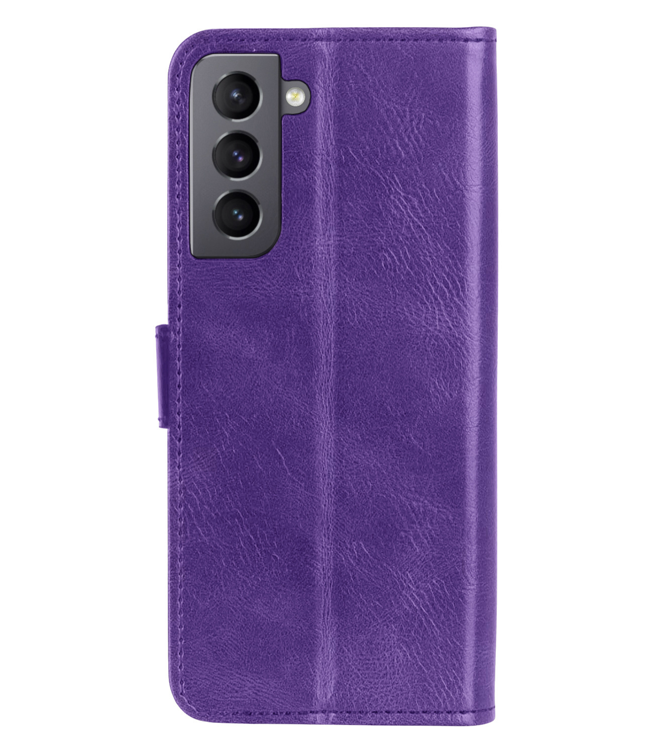 BASEY. Hoes Geschikt voor Samsung S22 Plus Hoesje Bookcase Hoes Flip Case Book Cover Met Screenprotector - Hoesje Geschikt voor Samsung Galaxy S22 Plus Hoes Book Case Hoesje - Paars