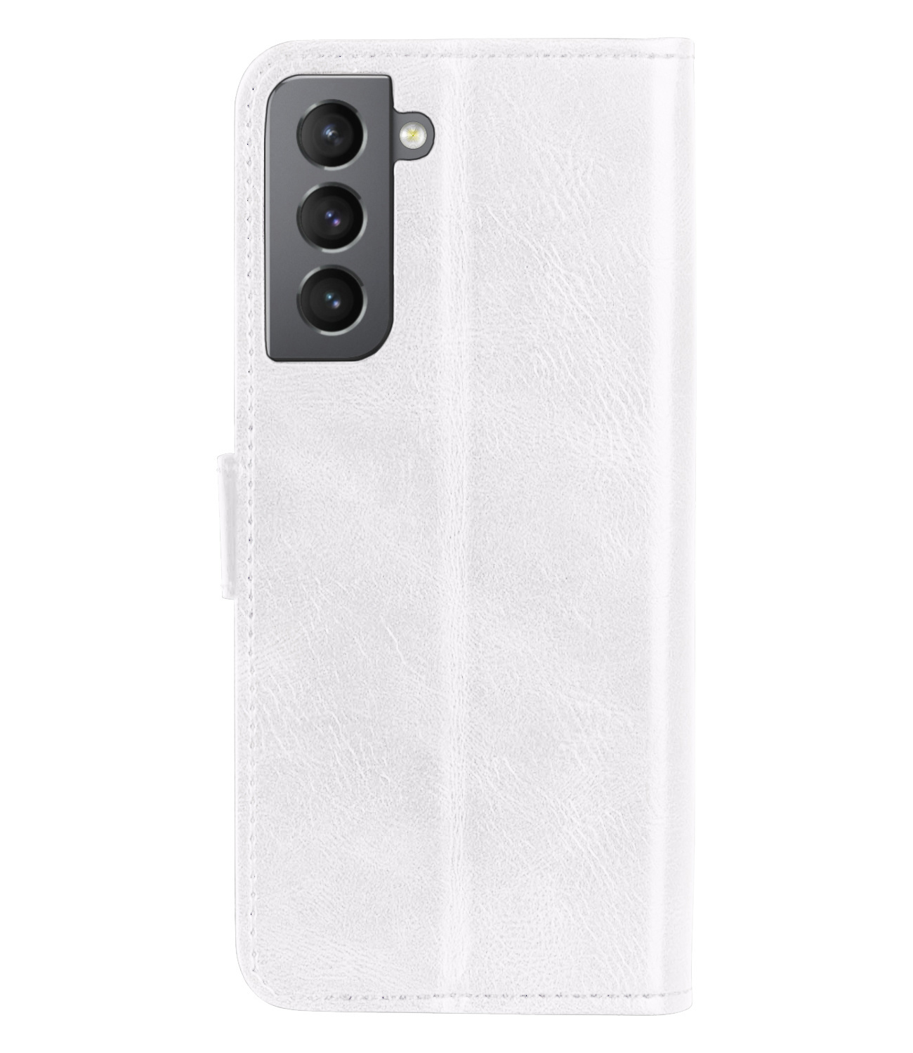 BASEY. Hoes Geschikt voor Samsung S22 Plus Hoesje Bookcase Hoes Flip Case Book Cover Met Screenprotector - Hoesje Geschikt voor Samsung Galaxy S22 Plus Hoes Book Case Hoesje - Wit