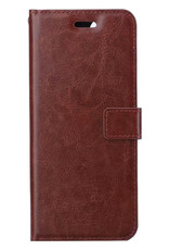 BASEY. Hoes Geschikt voor Samsung S22 Plus Hoesje Bookcase Hoes Flip Case Book Cover Met 2x Screenprotector - Hoesje Geschikt voor Samsung Galaxy S22 Plus Hoes Book Case Hoesje - Bruin