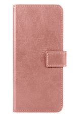 BASEY. Hoes Geschikt voor Samsung S22 Plus Hoesje Bookcase Hoes Flip Case Book Cover Met 2x Screenprotector - Hoesje Geschikt voor Samsung Galaxy S22 Plus Hoes Book Case Hoesje - Rosé goud