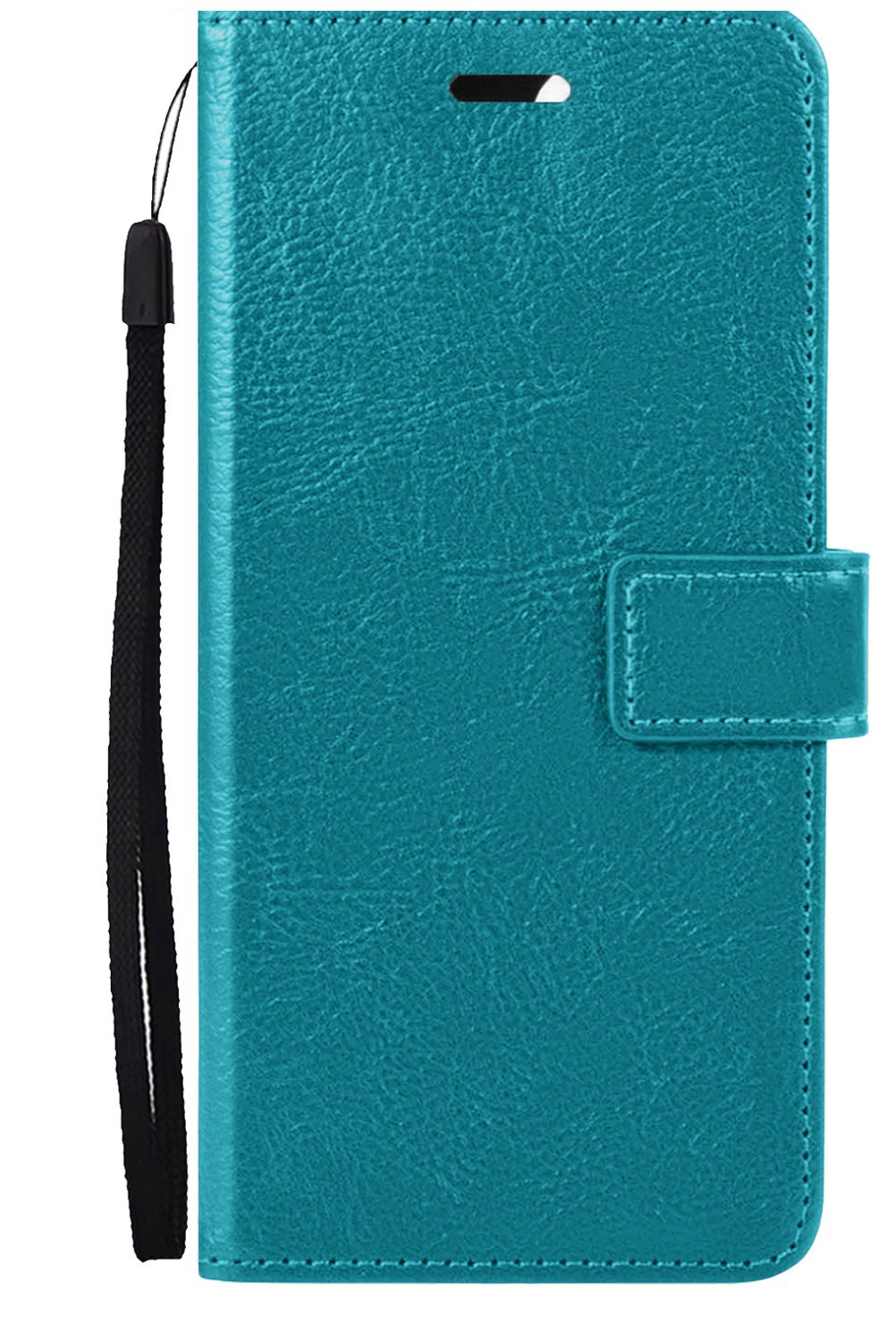 Nomfy Hoesje Geschikt voor Samsung S22 Plus Hoes Bookcase Flipcase Book Cover Met 2x Screenprotector - Hoes Geschikt voor Samsung Galaxy S22 Plus Hoesje Book Case - Turquoise