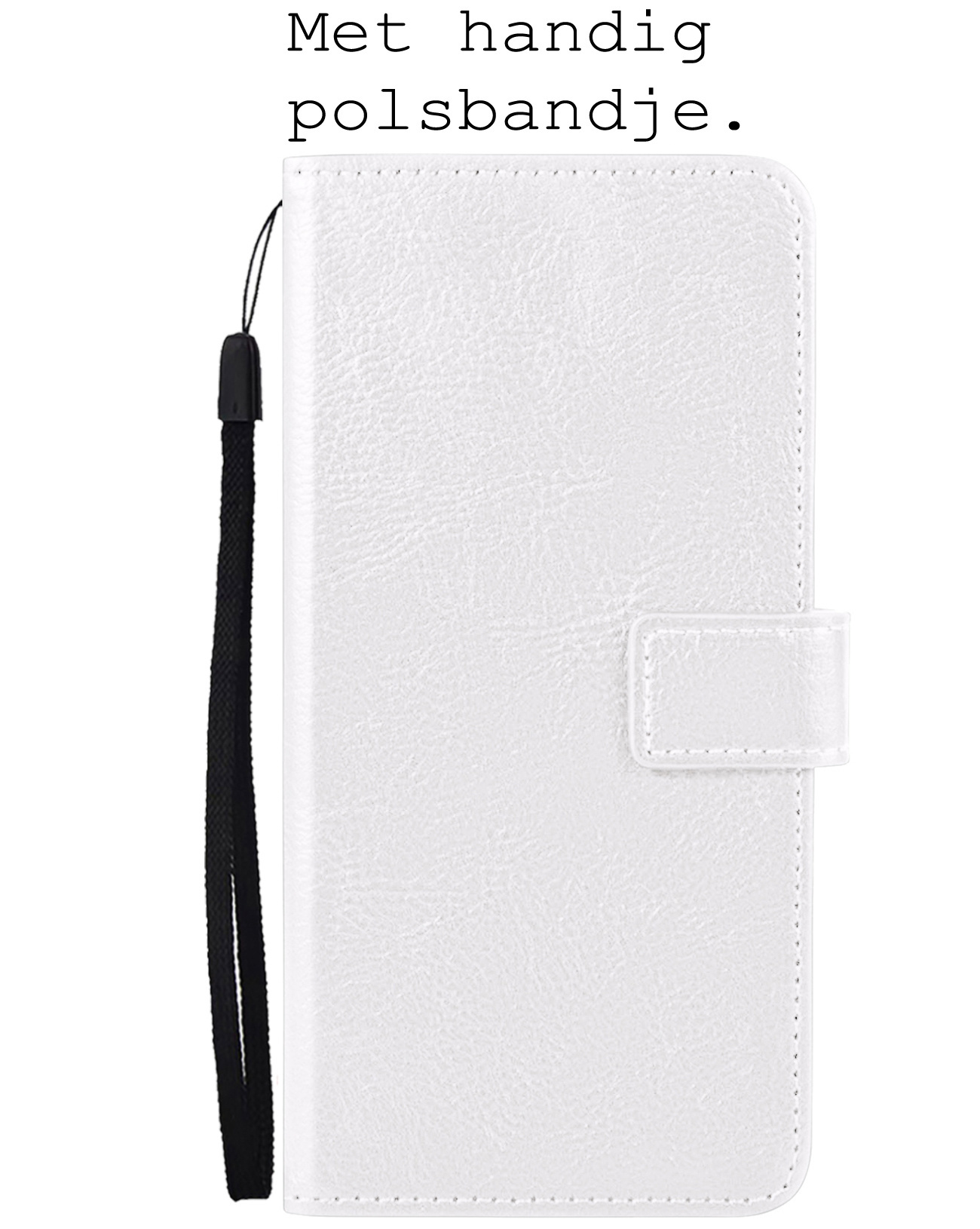 BASEY. Hoes Geschikt voor Samsung S22 Ultra Hoesje Bookcase Hoes Flip Case Book Cover Met Screenprotector - Hoesje Geschikt voor Samsung Galaxy S22 Ultra Hoes Book Case Hoesje - Wit