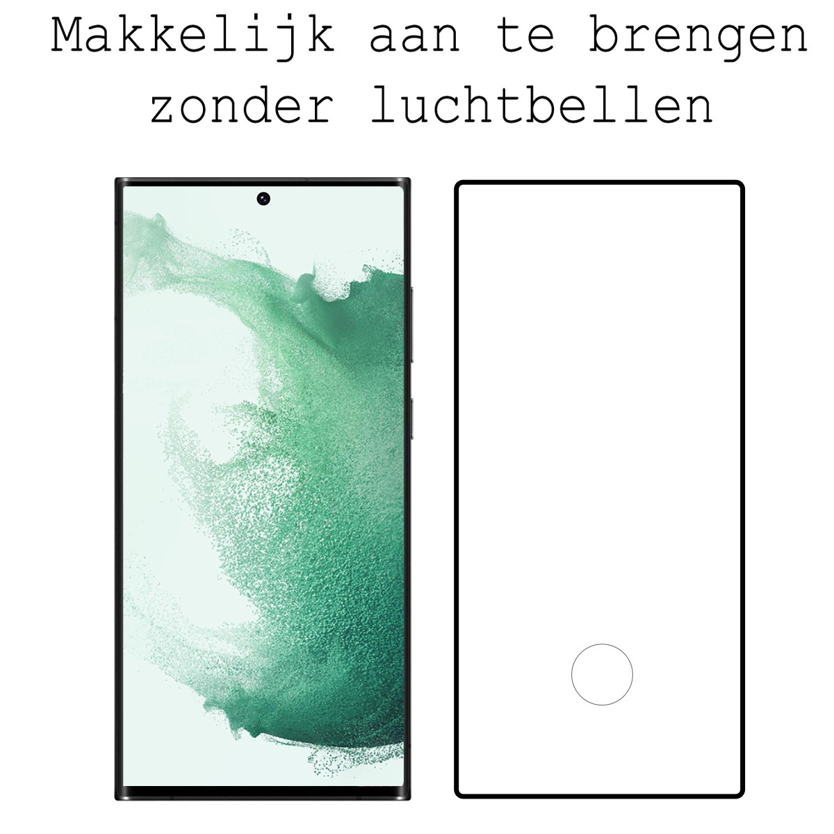 BASEY. Hoes Geschikt voor Samsung S22 Ultra Hoesje Bookcase Hoes Flip Case Book Cover Met Screenprotector - Hoesje Geschikt voor Samsung Galaxy S22 Ultra Hoes Book Case Hoesje - Zwart