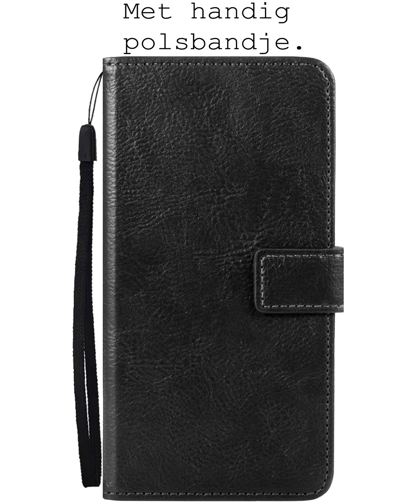 BASEY. Hoes Geschikt voor Samsung S22 Ultra Hoesje Bookcase Hoes Flip Case Book Cover Met Screenprotector - Hoesje Geschikt voor Samsung Galaxy S22 Ultra Hoes Book Case Hoesje - Zwart