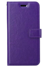 BASEY. Hoes Geschikt voor Samsung S22 Ultra Hoesje Bookcase Hoes Flip Case Book Cover Met 2x Screenprotector - Hoesje Geschikt voor Samsung Galaxy S22 Ultra Hoes Book Case Hoesje - Paars
