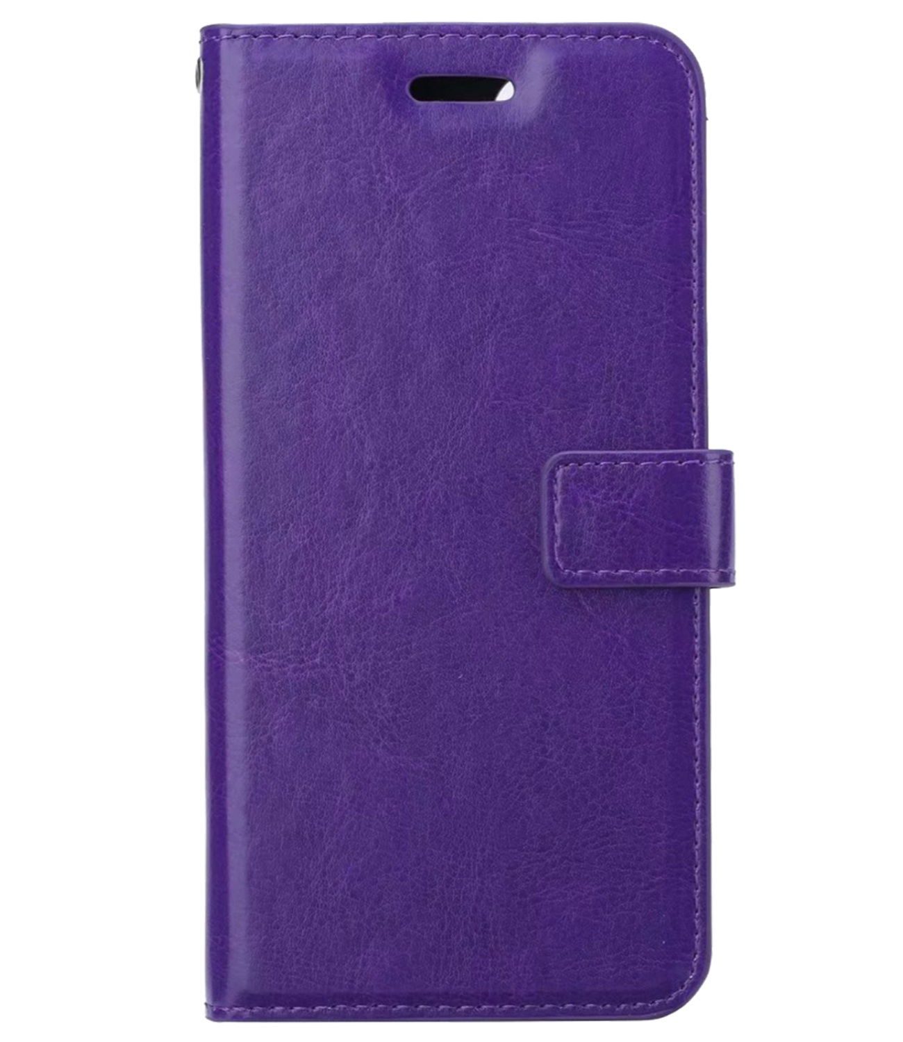 BASEY. Hoes Geschikt voor Samsung S22 Ultra Hoesje Bookcase Hoes Flip Case Book Cover Met 2x Screenprotector - Hoesje Geschikt voor Samsung Galaxy S22 Ultra Hoes Book Case Hoesje - Paars