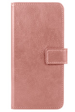 BASEY. Hoes Geschikt voor Samsung S22 Ultra Hoesje Bookcase Hoes Flip Case Book Cover Met 2x Screenprotector - Hoesje Geschikt voor Samsung Galaxy S22 Ultra Hoes Book Case Hoesje - Rosé goud