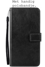 BASEY. Hoes Geschikt voor Samsung S22 Ultra Hoesje Bookcase Hoes Flip Case Book Cover Met 2x Screenprotector - Hoesje Geschikt voor Samsung Galaxy S22 Ultra Hoes Book Case Hoesje - Zwart