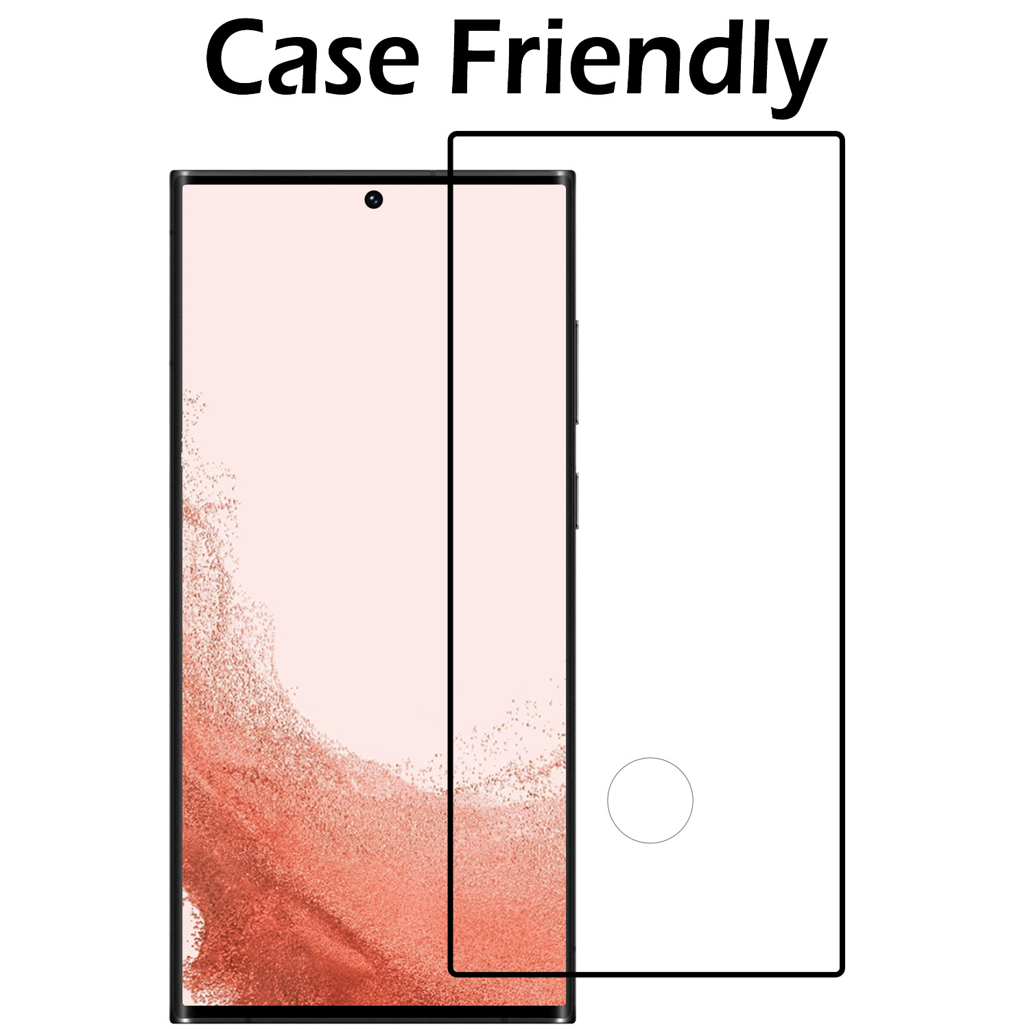 Nomfy Hoesje Geschikt voor Samsung S22 Ultra Hoes Bookcase Flipcase Book Cover Met Screenprotector - Hoes Geschikt voor Samsung Galaxy S22 Ultra Hoesje Book Case - Zwart