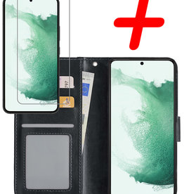 BASEY. BASEY. Samsung Galaxy S22 Plus Hoesje Bookcase Zwart Met Screenprotector
