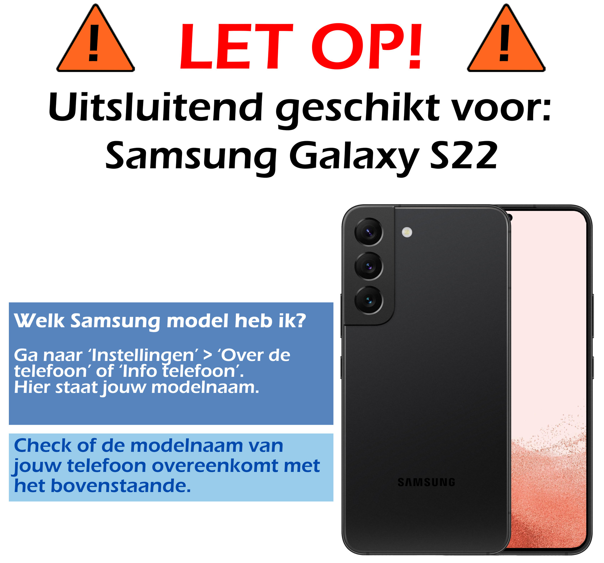 Nomfy Samsung Galaxy S22 Screenprotector Bescherm Glas Full Cover - Samsung S22 Screen Protector 3D Tempered Glass - 2x