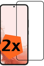 Nomfy Screenprotector Geschikt voor Samsung S22 Screenprotector Bescherm Glas - Screenprotector Geschikt voor Samsung Galaxy S22 Screen Protector Tempered Glass Full Screen Full Cover - 2 PACK