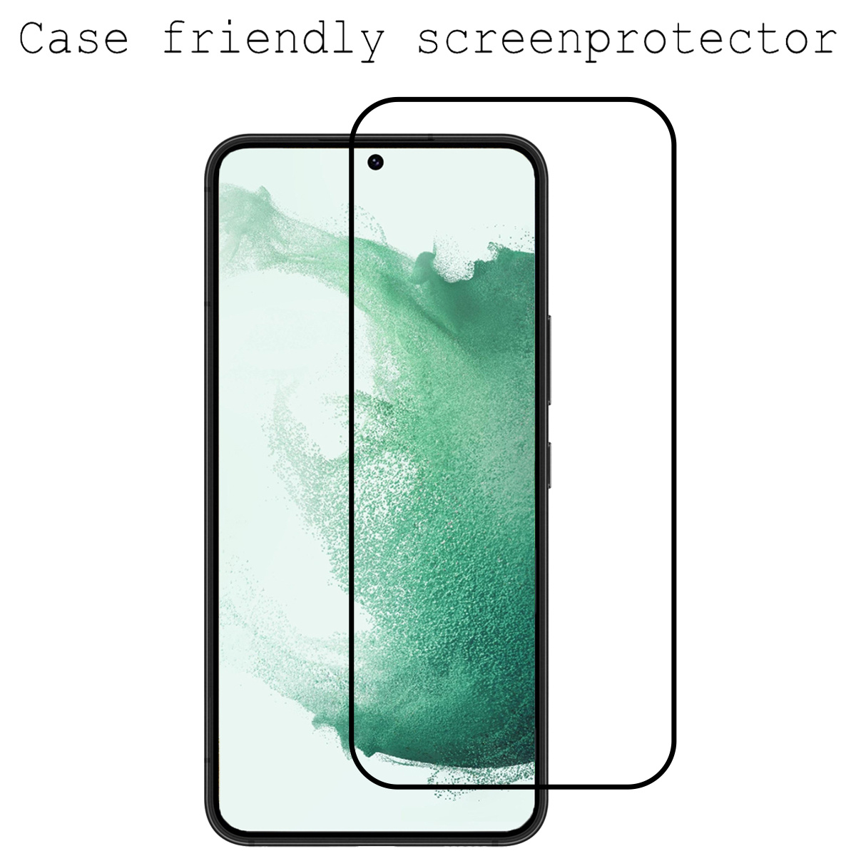 BASEY. Screenprotector Geschikt voor Samsung S22 Plus Screenprotector Beschermglas Full Cover - Screenprotector Geschikt voor Samsung Galaxy S22 Plus Screen Protector Full Cover