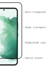 BASEY. Screenprotector Geschikt voor Samsung S22 Plus Screenprotector Beschermglas Full Cover - Screenprotector Geschikt voor Samsung Galaxy S22 Plus Screen Protector Full Cover - 2 Stuks