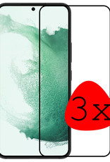 BASEY. Screenprotector Geschikt voor Samsung S22 Plus Screenprotector Beschermglas Full Cover - Screenprotector Geschikt voor Samsung Galaxy S22 Plus Screen Protector Full Cover - 3 Stuks