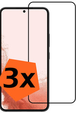 Nomfy Screenprotector Geschikt voor Samsung S22 Plus Screenprotector Bescherm Glas - Screenprotector Geschikt voor Samsung Galaxy S22 Plus Screen Protector Tempered Glass Full Screen Full Cover - 3 PACK