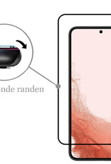 Nomfy Screenprotector Geschikt voor Samsung S22 Plus Screenprotector Bescherm Glas - Screenprotector Geschikt voor Samsung Galaxy S22 Plus Screen Protector Tempered Glass Full Screen Full Cover - 3 PACK