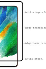 BASEY. Screenprotector Geschikt voor Samsung S21 FE Screenprotector Beschermglas Full Cover - Screenprotector Geschikt voor Samsung Galaxy S21 FE Screen Protector Full Cover