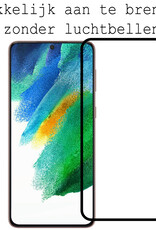 BASEY. Screenprotector Geschikt voor Samsung S21 FE Screenprotector Beschermglas Full Cover - Screenprotector Geschikt voor Samsung Galaxy S21 FE Screen Protector Full Cover - 2 Stuks