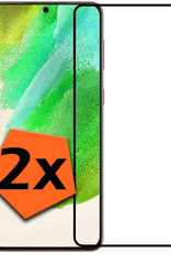 Nomfy Screenprotector Geschikt voor Samsung S21 FE Screenprotector Bescherm Glas - Screenprotector Geschikt voor Samsung Galaxy S21 FE Screen Protector Tempered Glass Full Screen Full Cover - 2 PACK