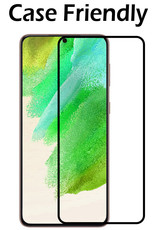Nomfy Screenprotector Geschikt voor Samsung S21 FE Screenprotector Bescherm Glas - Screenprotector Geschikt voor Samsung Galaxy S21 FE Screen Protector Tempered Glass Full Screen Full Cover - 2 PACK