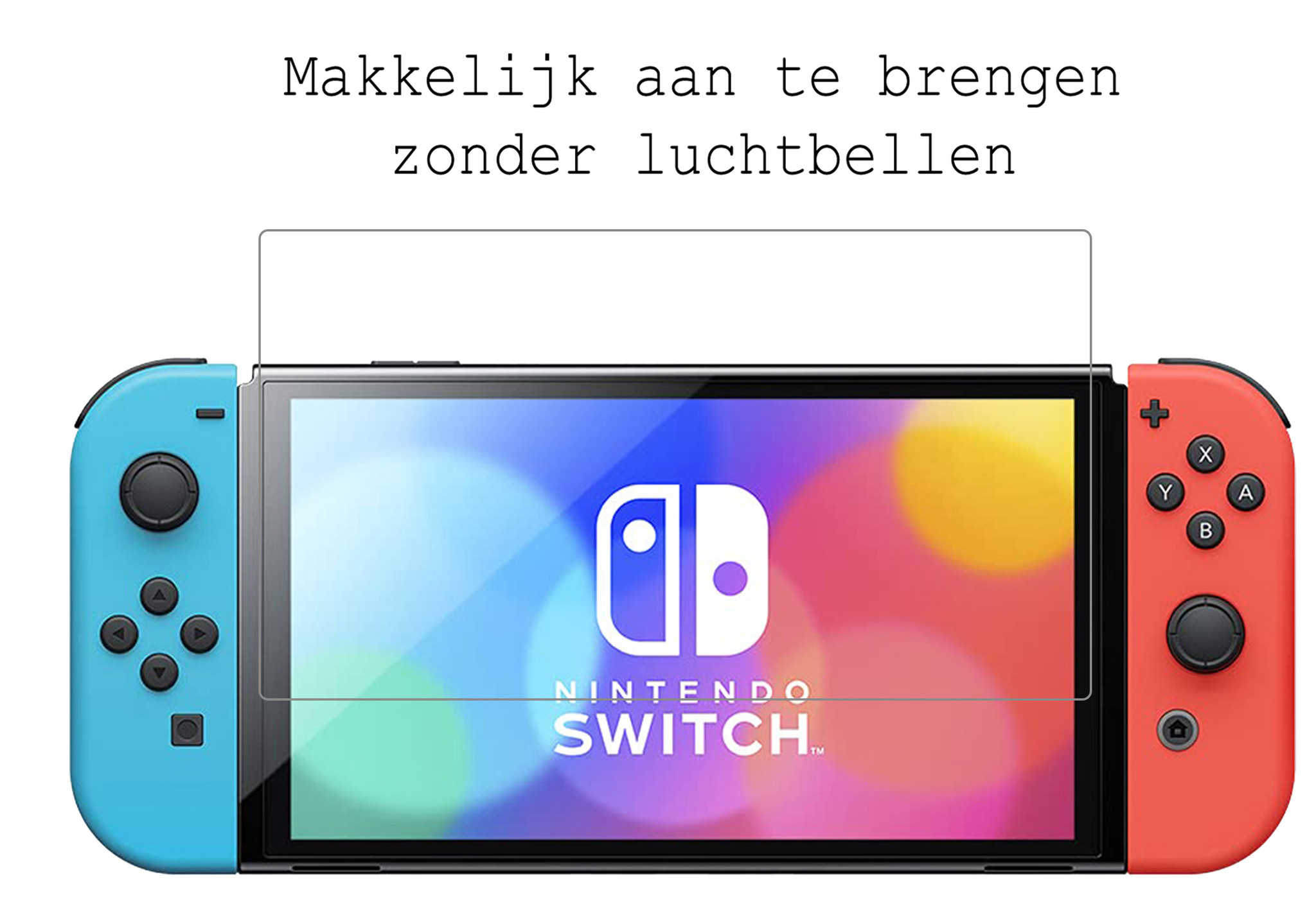 BASEY. Beschermglas Geschikt voor Nintendo Switch Screenprotector Tempered Glass - Screenprotector Geschikt voor Nintendo Switch Screen Protector - 2 Stuks