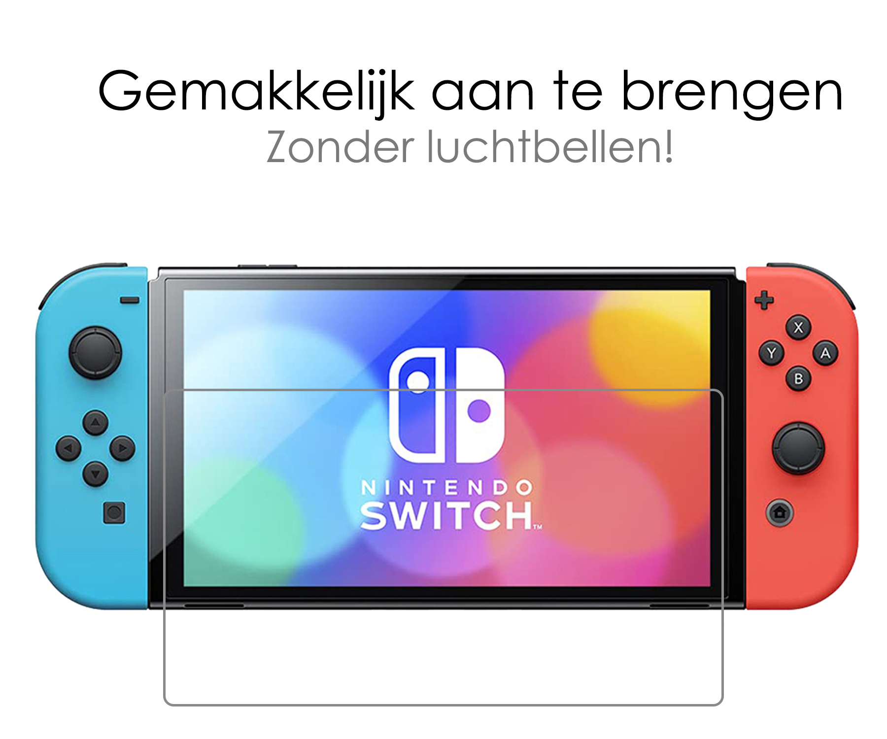 NoXx Screenprotector Geschikt voor Nintendo Switch Bescherm Glas Screen Protector - 3x