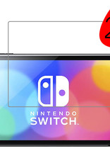 BASEY. Beschermglas Geschikt voor Nintendo Switch OLED Screenprotector Tempered Glass - Screenprotector Geschikt voor Nintendo Switch OLED Screen Protector - 2 Stuks