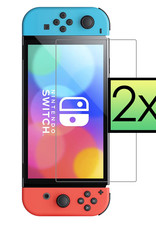 NoXx Screenprotector Geschikt voor Nintendo Switch OLED Bescherm Glas Screen Protector - 2x
