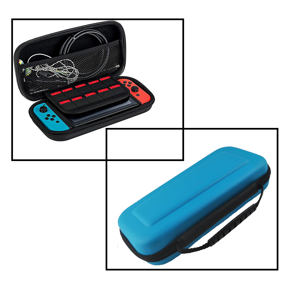 NoXx Hoesje Geschikt voor Nintendo Switch Case Hoes Hard Cover - Hoes Geschikt voor Nintendo Switch Hoes - Blauw