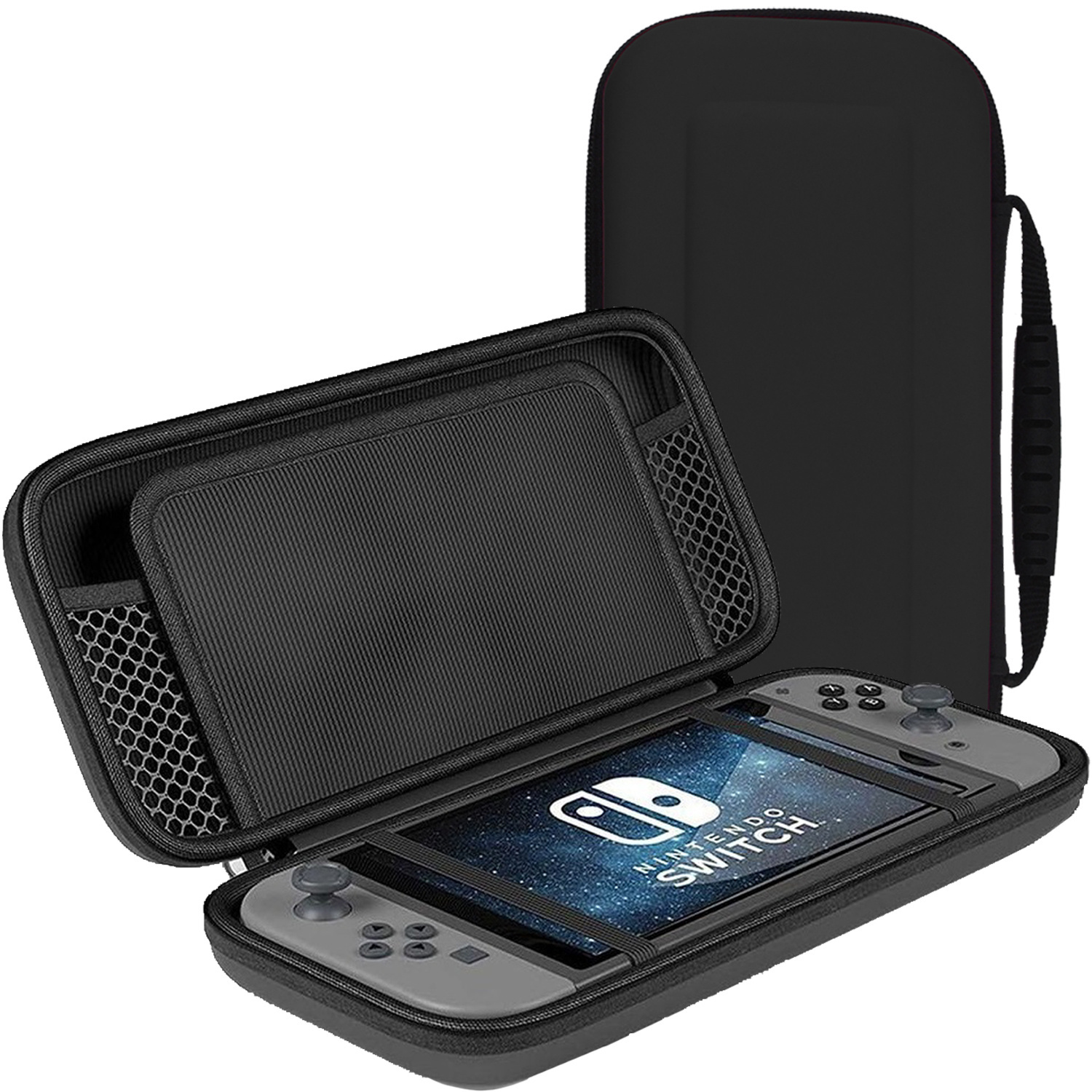 NoXx Geschikt Voor Nintendo Switch Case Hoes Hard Cover Geschikt voor Nintendo Switch - Zwart