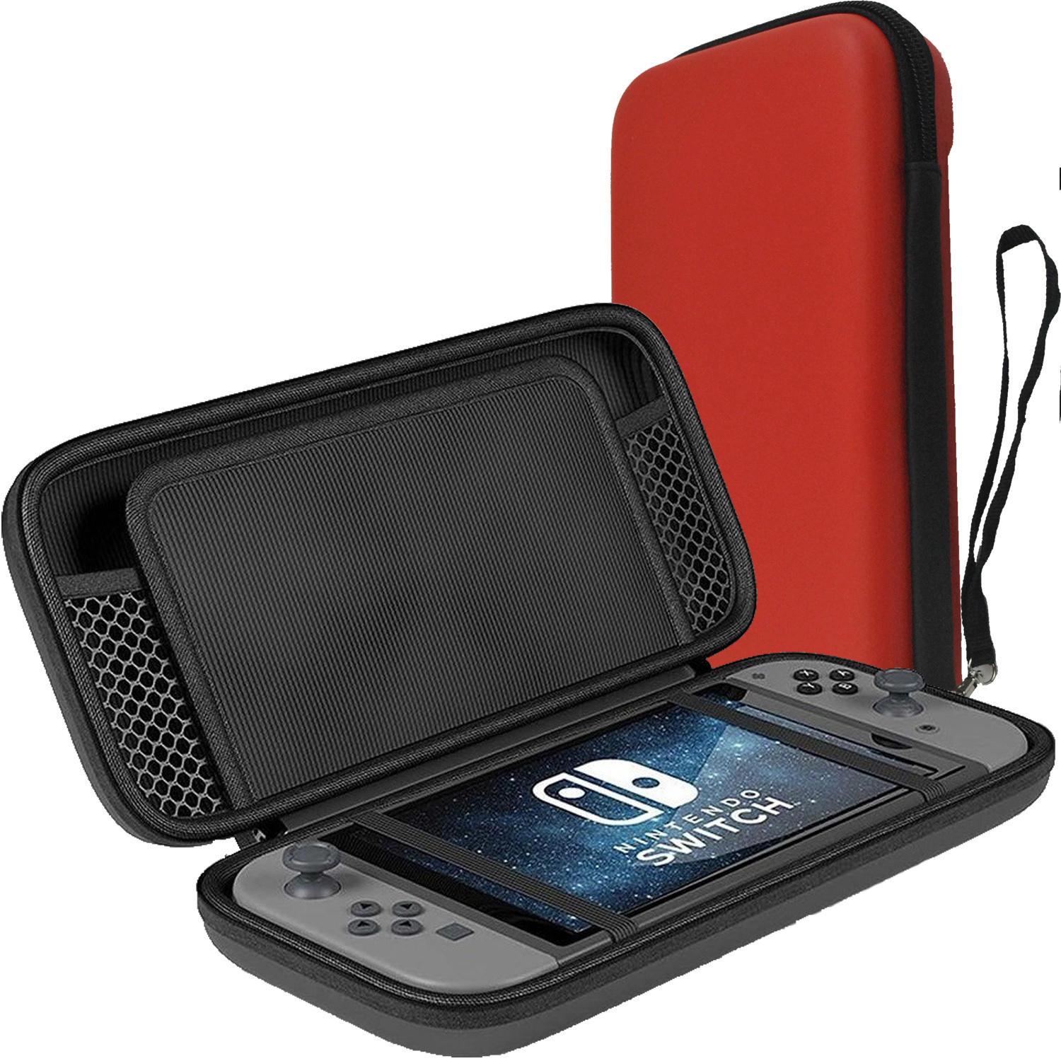 NoXx Geschikt Voor Nintendo Switch Case Hoes Hard Cover Met Koord Geschikt voor Nintendo Switch - Roze