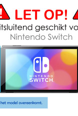 NoXx Hoesje Geschikt voor Nintendo Switch Case Hoes Hard Cover Met Koord - Hoes Geschikt voor Nintendo Switch Hoes - Zwart