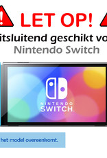 Nomfy Hoesje Geschikt voor Nintendo Switch Hoes Bescherm Case Hardcover Met Polsbandje - Hoes Geschikt voor Nintendo Switch Case - Blauw