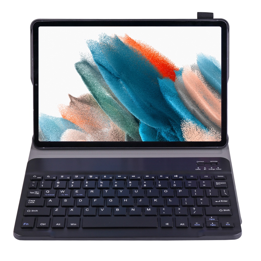 BASEY. Hoesje Geschikt voor Samsung Galaxy Tab A8 Toetsenbord Hoes Book Case - Hoes Geschikt voor Samsung Tab A8 Toetsenbord Hoesje Keyboard Cover - Zwart